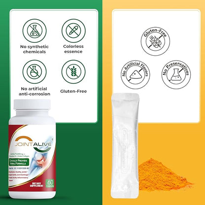 JointAlive Advanced Joint Support Supportment and Turmeric Powder, Glucosamine Chondroitin, Curcumin Drink Mix