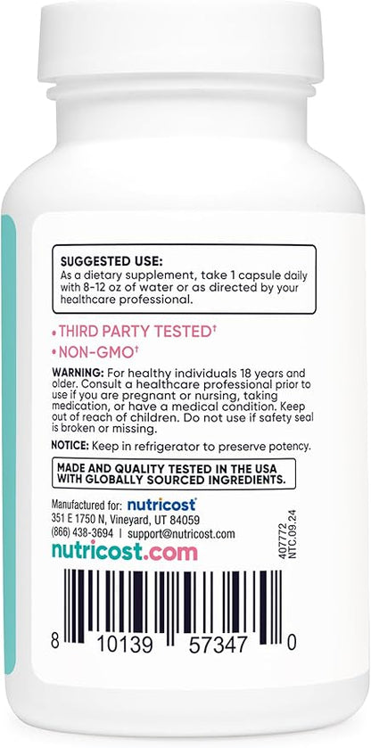 Nutricost Probiotic for Women 10 Billion CFU, 120 Capsules - Complex with Acacia Fiber, Uva Ursi & Cranberry Extract, Non-GMO & Gluten Free