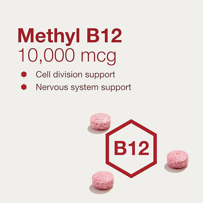 Protocol Methyl B12 10,000mcg - Vitamin B12 - Energy Support and Brain Supplement - 60 Lozenges