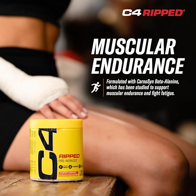 Cellucor C4 Ripped Pre Workout Powder for Energy, Beta Alanine, Sugar Free Energy Supplement Preworkout for Men & Women - 150mg Caffeine + Creatine-Free - ICY Blue Razz - 30 Servings