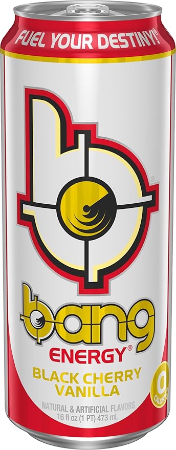 Bang Energy Black Cherry Vanilla, Sugar-Free Energy Drink, 16-Ounce (Pack of 12)
