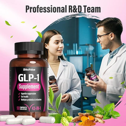 GLP-1 Alternative Supplement, Natural Extracts with Hops, Green Tea Extract, Garcinia Cambogia, Multivitamins, Probiotics, for Gut, GLP-1 Activate & Overall Health - 010