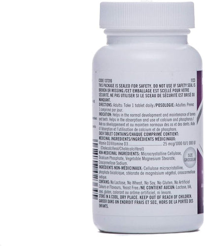 GNC Vitamin D-3 1000 IU (180 TABLETS)