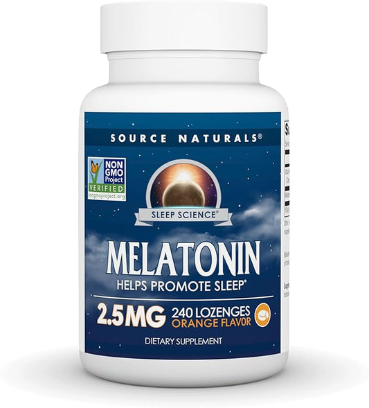 Source Naturals Melatonin 2.5 mg - 240 Orange Flavored Lozenges