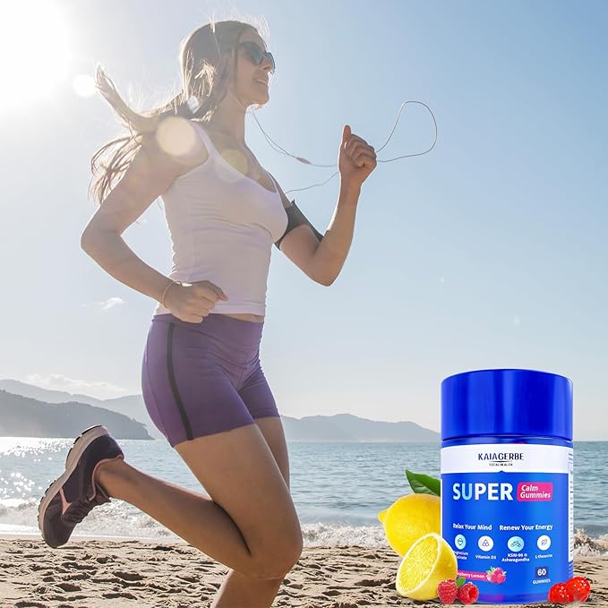 Magnesium Glycinate Gummies for Adults 100mg, Supplement with Magnesium Glycinate, Ashwagandha, L Theanine, Supercalming Gummies for Relax & Sleep, 60 Gummies