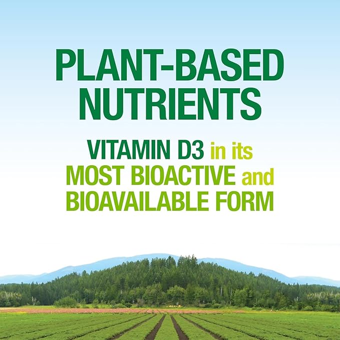 Natural Factors Whole Earth & Sea Vitamin D3 125mcg (5,000 IU), Vegan Bioenhanced, 60 Vegetarian Capsules