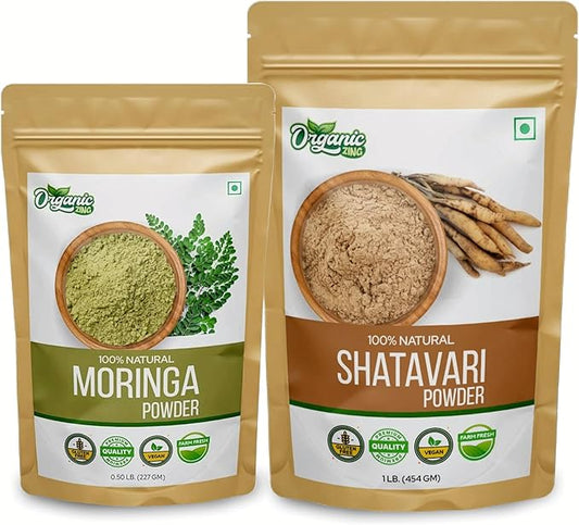 Shatavari- 454g & Moringa Leaf Powder- 227g