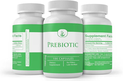 PURE ORIGINAL INGREDIENTS Prebiotic, (100 Capsules) Always Pure, No Additives Or Fillers, Lab Verified