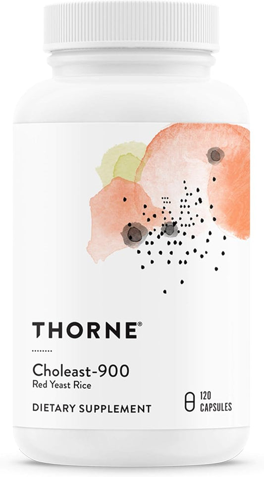 THORNE Choleast-900-900mg Red Yeast Rice Extract - Gluten-Free Supplement Supports Healthy Cholesterol Levels Already in a Normal Range, Heart & Blood Pressure* - 120 Capsules