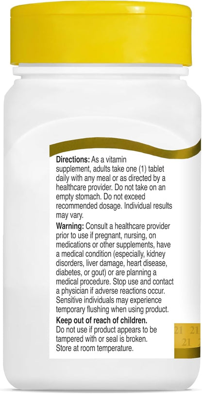 21st Century Niacinamide 500 mg Prolonged Release Tablets, 110 Count
