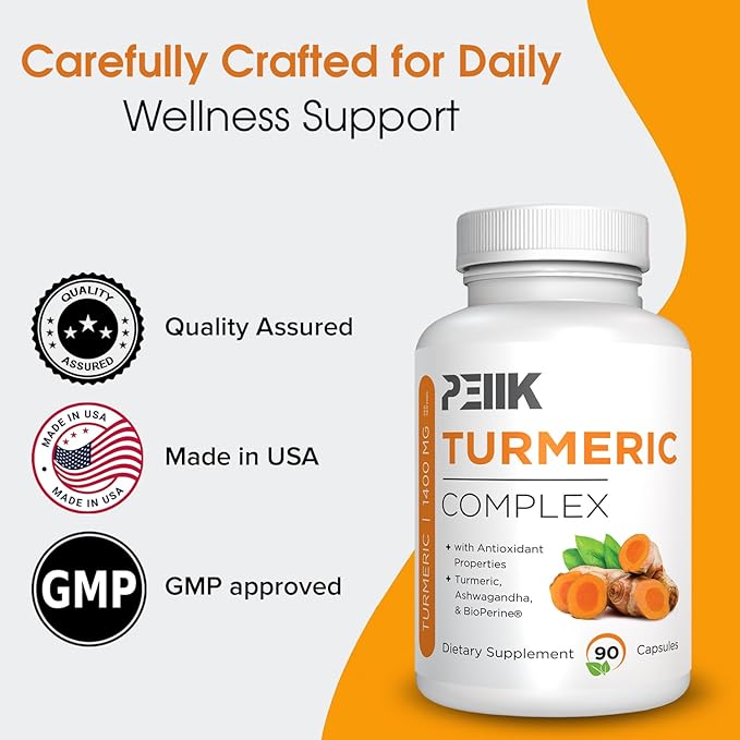 Turmeric Curcumin with Black Pepper & Ashwagandha - High Absorption Ultra Potent Turmeric Supplement with 95% Curcuminoids, BioPerine & Ashwagandha - Turmeric Capsules for Joint Support 90 Capsules