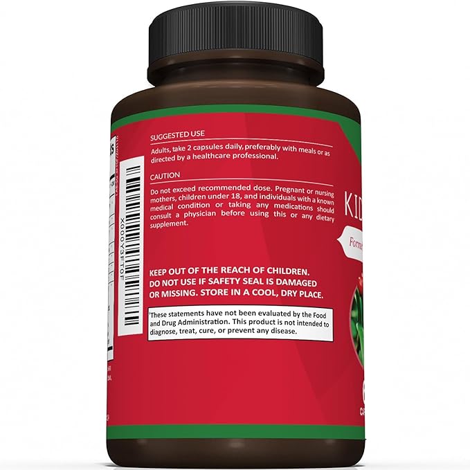 Premium Kidney Cleanse Supplement – Powerful Kidney Support Formula with Cranberry Extract Helps Support Healthy Kidneys & Urinary Tract Support– 60 Vegetarian Capsules