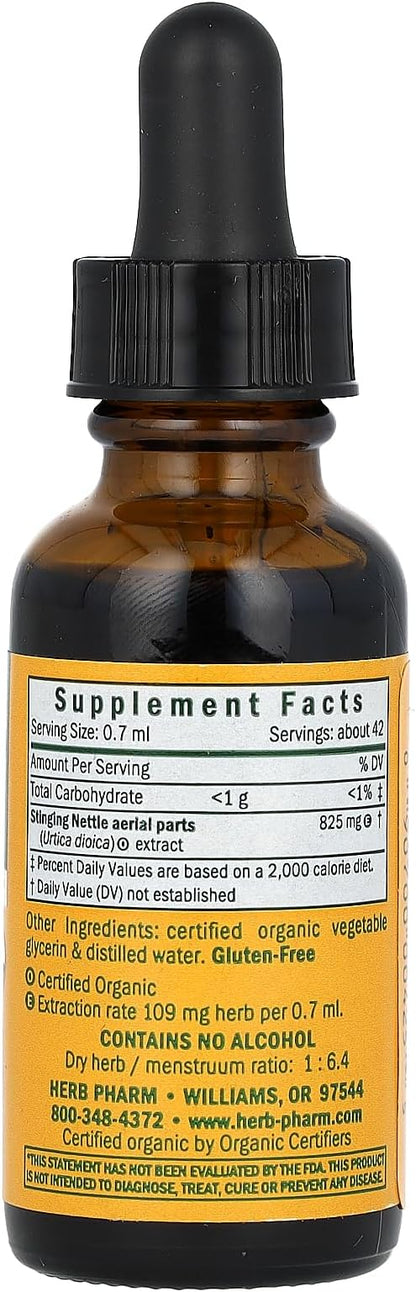 Herb Pharm Alcohol-Free Stinging Nettle Glycerite - 1 Ounce