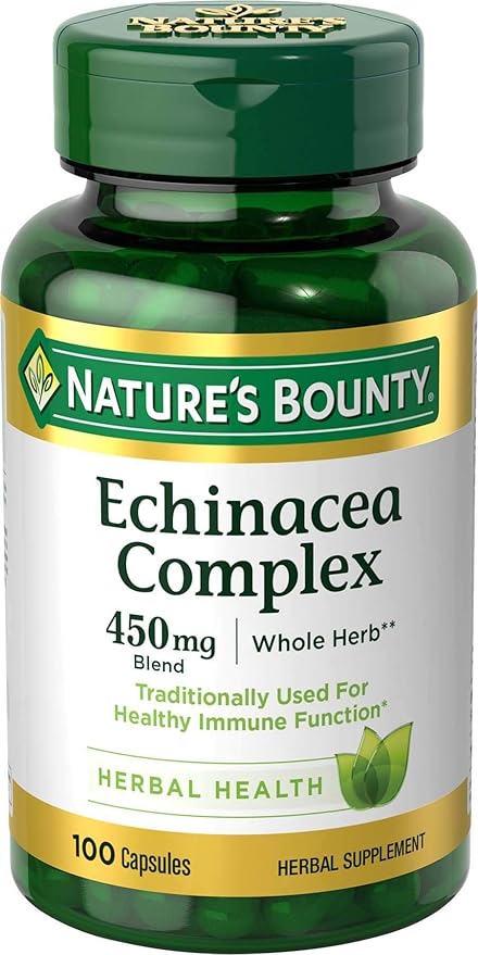 Echinacea Complex by Nature's Bounty, Herbal Supplement, Supports Immune Health, 450 mg, 100 Capsules