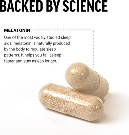 Force Factor Melatonin 5mg, Drug-Free Supplement, Vegan, Non-GMO, 60 Vegetable Capsules (Pack of 2)
