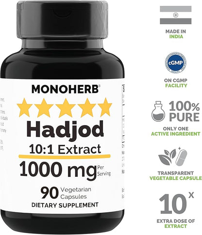 Hadjod Extract 1000 mg - 90 Capsules - Cissus Quadrangularis