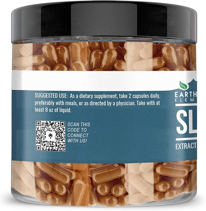 Earthborn Elements Cayenne Pepper & Slippery Elm Bundle (200 Capsules Each) Pure & Undiluted, No Additives