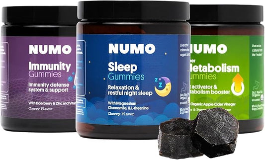 Numo Complete Health Restoration Bundle - Sleep Gummies, Apple Cider Vinegar Gummies, Elderberry Gummies
