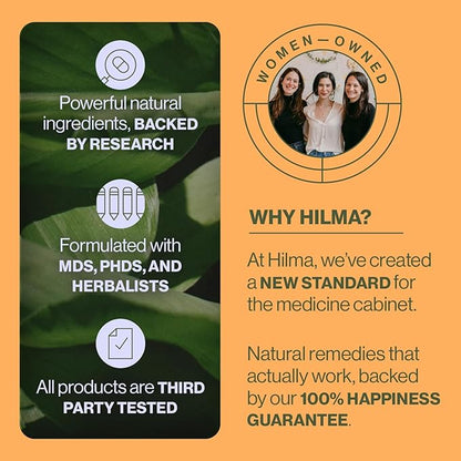 Hilma Elderberry Gummies Formulated with Vitamin C & Zinc, Natural, Vegan, Clinically Proven Ingredients, Immune Support Supplement Plus Antioxidants,Natural Berry Flavor (60 Gummies)