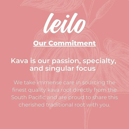 LEILO | Kava Powered Sparkling Relaxation Drink | Raspberry Hibiscus 12-Pack - Non-ALC Calming Beverage | 12 fl oz Cans (Pack of 12)