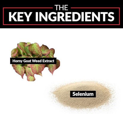 Force Factor Horny Goat Weed Gummies for Men, Natural Male Drive & Vitality Supplement with Ingredients for Superior Absorption, Delicious Passion Berry Flavor, Black, 90 Count