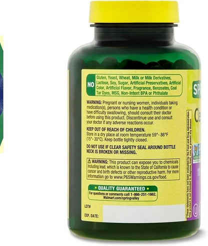 Spring Valley Ceylon Cinnamon Capsules 1200 mg Capsules, Support Metabolism * 120 Count | Non-GMO & Gluten Free Pills (Pack of 1)