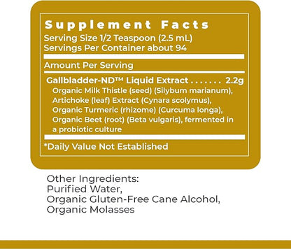 Premier Research Labs Fermented Gallbladder-ND - Probiotics for Gallbladder Health - with Artichoke, Beetroot Extract & Milk Thistle Extract - Pure Vegan - 8 fl oz