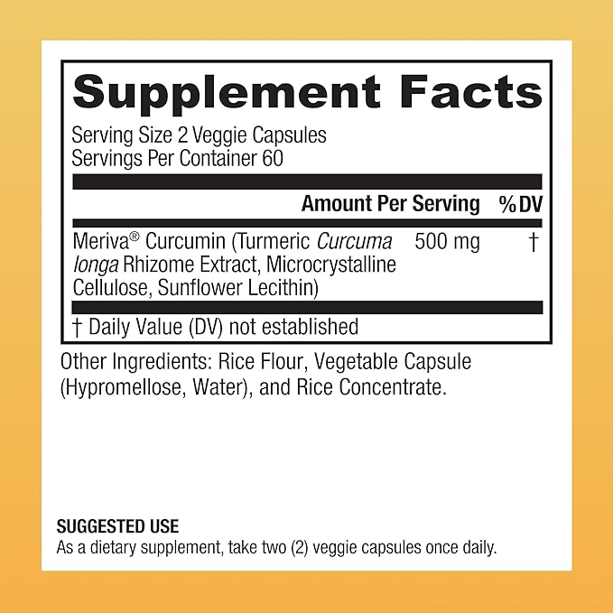 Physician's CHOICE Curcumin Meriva 500 - Clinically Studied - Better Absorption Than Ordinary Turmeric Curcumin Supplements - Scientifically Researched Joint Support - 120 Capsules