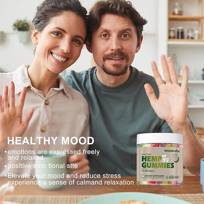 Hemp Gummies Advanced Extra Strength- High Potency Natural Hemp Oil Extract Gummy, Great for Peace & Relaxation,Naturals Fruit Flavors,Made in USA