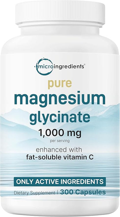Micro Ingredients Oil of Oregano 6,000mg Softgels & Pure Magnesium Glycinate 1,000mg Capsules Bundle 2 Pack | 4X Strength Thymoquinone with Black Seed | Chelated Form for Max Absorption