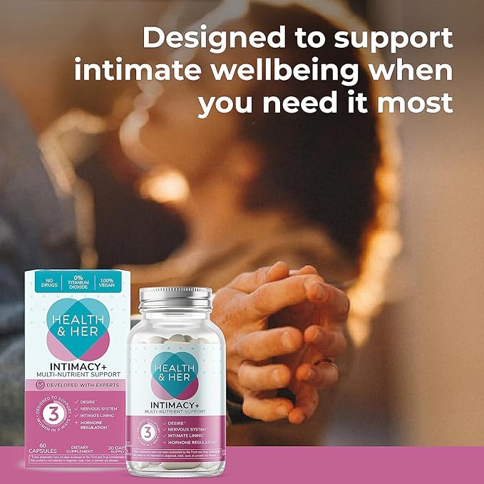 Health & Her Intimacy+ Multi-Nutrient Supplement Support for Women - Contains Maca Root and Tribulus to Help Discover You Again, Vegan (60 ct -1 Month)