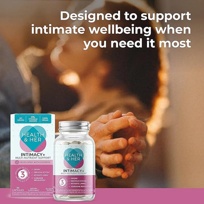 Health & Her Intimacy+ Multi-Nutrient Supplement Support for Women - Contains Maca Root and Tribulus to Help Discover You Again, Vegan (60 ct -1 Month)