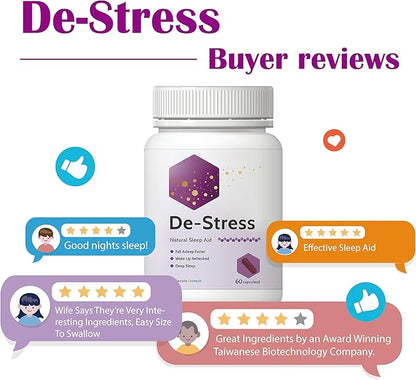Natural Sleep & Mood Support for Adults | Melatonin-Free Calming Aid with Postbiotics, Tart Cherry & Collagen | Gut & Skin Health Supplement | 60 Capsules