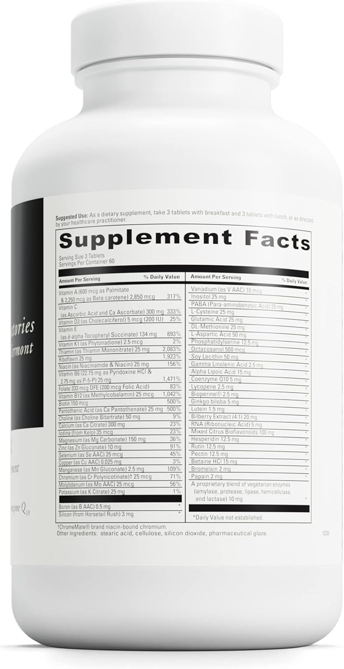 DAVINCI Labs Spectra Senior - Dietary Supplement for Cardiovascular, Ocular and Antioxidant Support - with Vitamins, Minerals, Coenzyme Q10, Ginkgo Biloba, Bilberry Extract and More - 180 Capsules