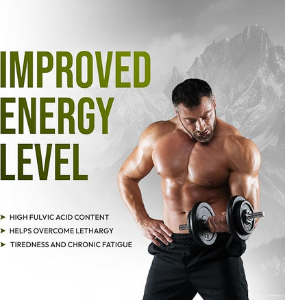 Shilajit Himalayan Pure Organic Resin Supplement for Men & Women with Ashwagandha, Natural Gold Grade for Energy & Immunity with 85+ Trace Minerals & Fulvic Acid | 25g, 83 Servings, 12 Weeks Supply.