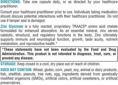XYMOGEN Zinc Glycinate - 20mg Chelated Zinc Supplement - Zinc Bisglycinate Chelate for Enhanced Absorption - Mineral Supplement for Reproductive + Immune Support (120 Vegan Zinc Capsules)