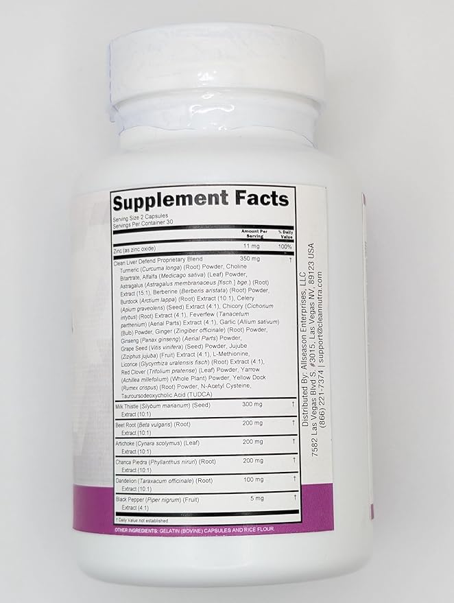 Clean Nutraceuticals Milk Thistle NAC Chanca Piedra Beet Root Artichoke Dandelion Root - Liver Cleanse Detox & Repair Supplement Plus TUDCA Choline & Ginger - 5Pack
