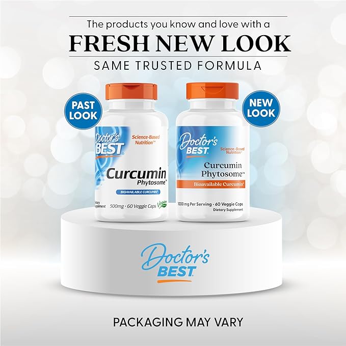 Doctors Best Curcumin Phytosome, Bioavailable Curcumin, Non-GMO, Gluten Free, Soy Free, Vegan 60 Veggie Caps