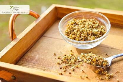 Organic Way Chamomile Flower Whole (Matricaria chamomilla) - Herbal Tea | European Wild-Harvest | Kosher & USDA Certified | Vegan, Non-GMO & Gluten Free | 100% Raw from Albania (2Oz)