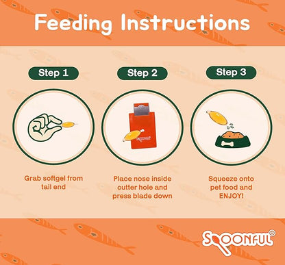 Spoonful Salmon Squeeze - 100% Natural Wild-Caught Alaskan Salmon Oil – 2,000 mg Omega-3 Softgel, 60 Squeezeable Softgels | DHA, EPA & Natural Astaxanthin, Non-GMO, Sustainable, Made in USA (60)