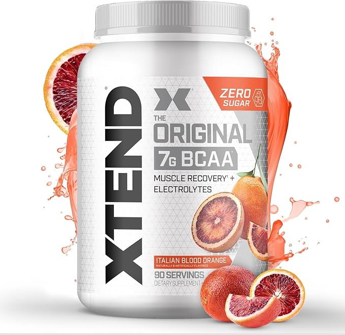 XTEND Original BCAA Powder 7g BCAA and 2.5g L-Glutamine, Sugar Free Post Workout Muscle Recovery Drink with Amino Acids for Men & Women, 90 Servings