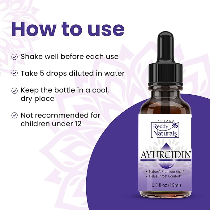 Reddy Naturals Ayurcidin Oil – Organic Essential Blend with Cinnamon, Clove, Black Seed & Vitamin E – Natural Aromatic Wellness Formula – 0.5 fl oz