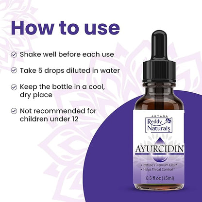 Reddy Naturals Ayurcidin Oil – Organic Essential Blend with Cinnamon, Clove, Black Seed & Vitamin E – Natural Aromatic Wellness Formula – 0.5 fl oz