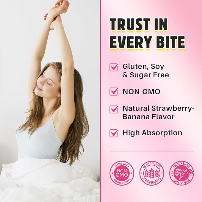 Double-Flavor Magnesium Glycinate Gummies 400MG, Sugar Free Magnesium Supplement Calm Sleep for Women Kids Adults with Vitamin D3, B6 and Calcium, Gluten Free & Vegan Friendly, 60 Count