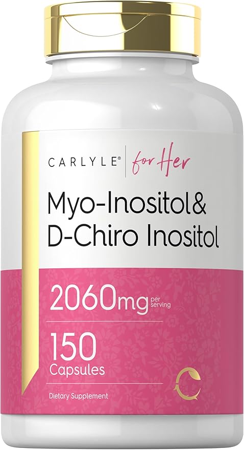 Carlyle Myo-Inositol & D-Chiro Inositol Supplement | 2060mg | 150 Capsules | Non-GMO, Gluten Free Complex