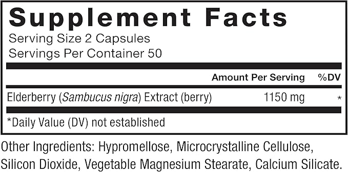 FORCE FACTOR Elderberry Capsules, Immunity Supplement and Antioxidants Supplement for Men and Women, Daily Immunity Boost, Vegan, No Gelatin, Non-GMO, 100 Vegetable Capsules