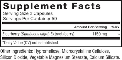 FORCE FACTOR Elderberry Capsules, Immunity Supplement and Antioxidants Supplement for Men and Women, Daily Immunity Boost, Vegan, No Gelatin, Non-GMO, 100 Vegetable Capsules