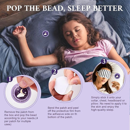 Sleep Patches for Adults and Kids, Goodnight Sleep Oil Bead Patches (30 PCS, Serving Up to 120 Nights), Upgraded Sweet Dream Formula with 100% Natural Plant Ingredients