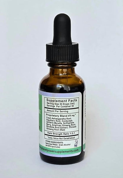 Adrenal Daily Liquid Drops. Supports Wellness & Energy. Supplement with Adaptogenic Herbs Ashwagandha, Eleuthero, Rhodiola & Cordyceps