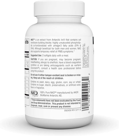 Source Naturals NKO Neptune Krill Oi, Supports Heart Health and Cell Membrane Integrity*, 500mg - 120 Softgels